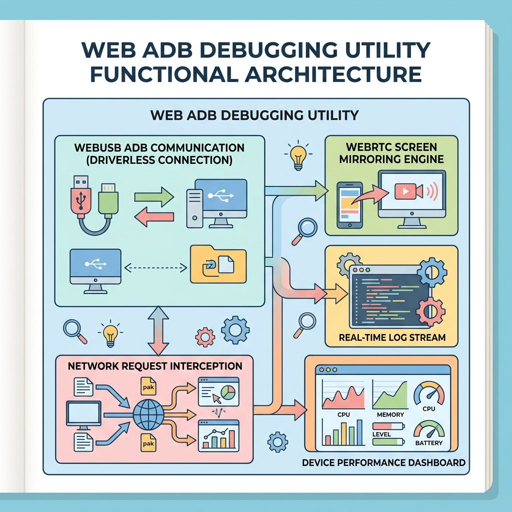ADB 真机调试框架排版图